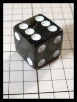 Dice : Dice - 6D Pipped - Black Swirl with White Pips - Ebay Mar 2014